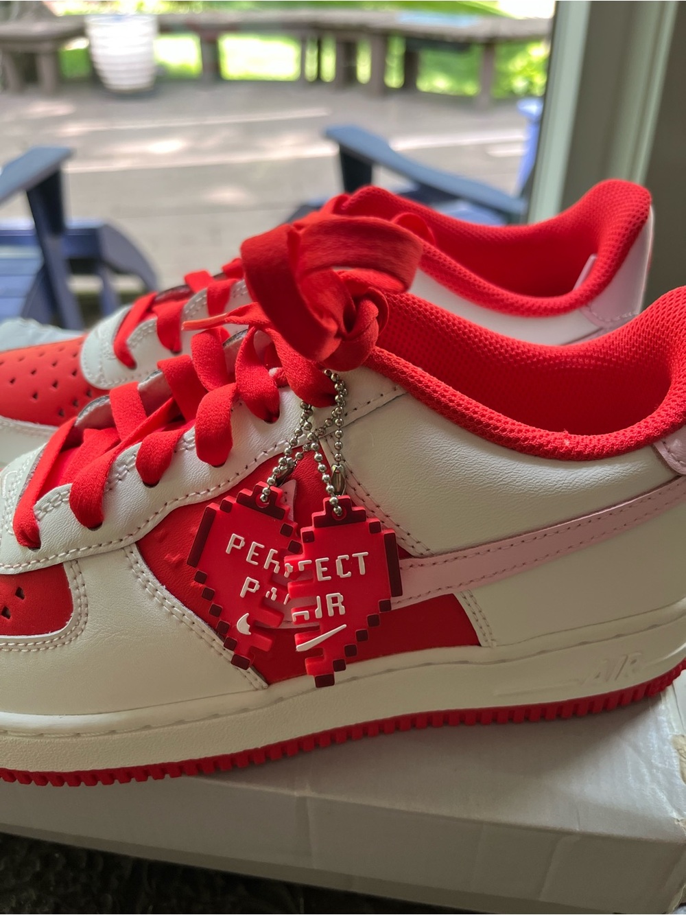 💕HTF NIKE AIR FORCE 1 VALENTINE’S DAY LIMITED EDITION SNEAKERS 5.5 Y 7 38 EU - Picture 11 of 15